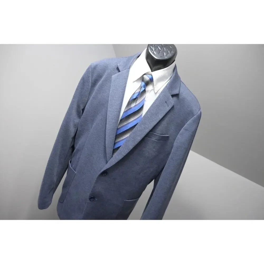 PJ Paul Jones Blue Sports Blazer Jacket 2 Button Stretch‎ Mens Size 2XL